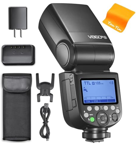 Godox V860III-S Blitzgeräte 2.4G TTL High-Speed Sync GN60 1/8000 Speedlight 2600mAh Li-on Akku Kamera Blitz Speedlite Kompatibel mit Sony Kamera
