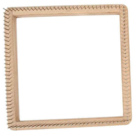 Colcolo Square Knitting Loom Handcrafts Holz Handarbeitsbrett Häkelnadeln flechten DIY Langlebiges Zubehör für Schal Socke Spielzeug Kinder, 30X30CM
