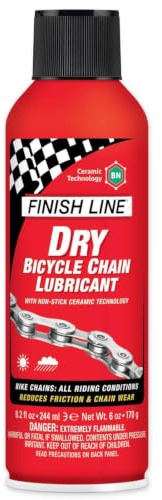 Finish Line Trockenschmiermittel BN 240ml Spary Sprühöl Fahrrad-Kettenöl Kettenwachs Fahrradpflege Fahrradketten Allwetter Langzeit-Schmierung geeignet Ritzel, Schaltwerk und Kette Fahrräder E-Bikes