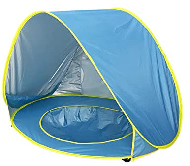 Morofme Beach Tent with Pool, Pop Up Portable Shade Canopy 50+ UPF UV Protection Sun Shelter Summer Outdoor Tent