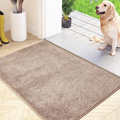 FCSDETAIL Schmutzfangmatte Innen 50 x 80 cm, rutschfeste Maschinenwaschbare Fußmatte, Sauberlaufmatte, Eingangstürmatte mit Wasserabsorbierenden, Fussmatte für Hund, Eingang, Haustür & Flur