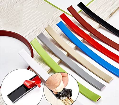 U-förmiges Kantenband, TPE selbstklebende Furnierkantenleiste, weicher Kantenschutz, Möbelkantenstreifen für Arbeitsplatte, Tisch, Schränke, Restaurierung (20mm*6m,Beige)