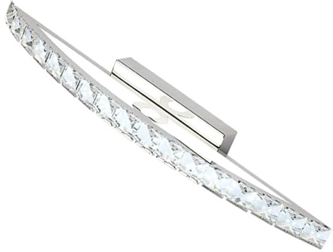 Housoutil LED Waschtischwandleuchte mit Kristall und Metall Flimmerfrei und Ergonomisch für Badezimmerbeleuchtung und Spiegelschrank Modern Minimalistisch Gestaltet