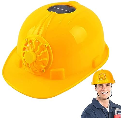 boiler Safety Helmets With Fan | Breathable Worker Caps With Solar Fan - Lightweight Vented Work Helmets Adjustable Hard Hat Protective Equipment For Construction