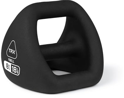 TRX YBell Neo Series 3-in-1 Kugelhantel, Kurzhantel und Liegestützstange, Trainingsgeräte, handelsübliche Neoprenbeschichtete Oberfläche, Krafttraining, Kugelhanteln, perfektes Fitnessgerät, 8 kg