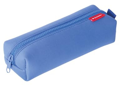 Enri, Estuche Escolar Neopreno Unisex, Diseño Cuadrado Grande, 20 x 7 x 5 cm, Color Azul