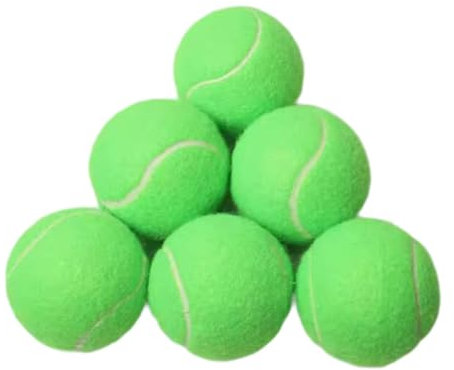 Amagogo 6X Tennis Bälle Tragen Beständig Übung Training Bälle Elastische Bälle für Tennis Enthusiasten Outdoor Anfänger Schläger Sport, Grün