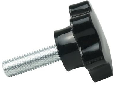 DXZXDJIU Daumenschraube,Griffbolzen, 10-teiliges M12 M14 M16 Sterngriff-Set | Bakelit-Handfestschrauben | 30–100 mm Länge | Schwarzer Kopf | 60 mm Durchmesser(90mm,M14)