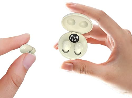 Xmenha Petits écouteurs invisibles sans fil Bluetooth dans l'oreille True Mini Wireless Écouteurs intra-auriculaires Écouteurs intra-auriculaires Petit casque de sommeil Bluetooth Écouteurs sans fil