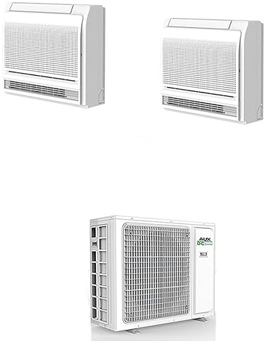 CLIMATIZZATORE DUAL CONSOLE AUX 9+12 DC INVERTER GAS R 32 A++A+ WI FI LINEA 2024 U.E AM2-H18/4DR3C