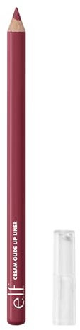 e.l.f. Cream Glide Lip Liner, hochpigmentierter Stift zum Formen und Definieren der Lippen, halbmattes Finish, vegan und tierversuchsfrei, That Merlot Tho