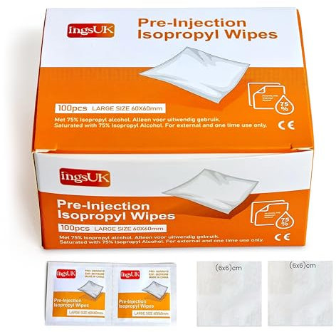 Multi-Purpose 75% Isopropyl Alcohol Wipes for Cleaning & Disinfecting (Large Size)