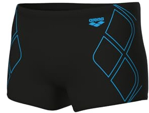 ARENA Feel Graphic Costume da Bagno Corto da Uomo, Pantaloncini da Spiaggia e Piscina in Tessuto Maxfit Eco, Resistente Cloro e Sale con Protezione UV UPF 50+, Elasticizzato con Fodera Interna