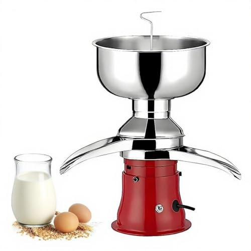PoiToe Separatore di Panna Elettrico da 200 W, separatore di Panna per Latte Fresco, 50 l/h, conferisce al Latte Intero Un Perfetto Gusto cremoso Adatto per Burro, Panna e Latte scremato