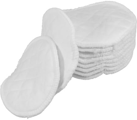 ZUNOXAZ 10piezas Almohadillas Lactancia Reutilizables Algodón Absorbentes Blancas Para Embarazo y Posparto Cuidado Cómodo Contra Fugas