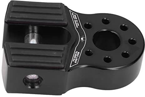 Mingzhe Enlace Plano con Grillete de Cabrestante, Soporte de Carga de 16000 LB con Protector de Goma, Aleación de Aluminio Universal para Camioneta UTV SUV, Compatible con Vehículos Todo (Negra)