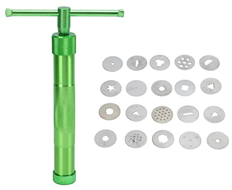 Spiral-Ton-Extruder, rotierender Zuckerpasten-Extruder, Edelstahl-Keramik-Ton-Extruder, Kuchen-Fondant-Dekorationswerkzeug-Set für Kuchen, Skulpturen und Zuckerhandwerk