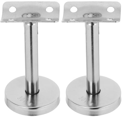 FIXOSHEE Soportes para Pasamanos de Escaleras de Acero Inoxidable Soporte de Pared Recto de 80 MM 2 Piezas Montaje Atornillable para Barandillas Interiores y Exteriores Herrajes