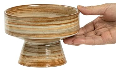 Cuencos de cerámica con delicado sentimiento antiguo, marrón de 5.2 pulgadas, vajilla fresca y personalizada para el hogar