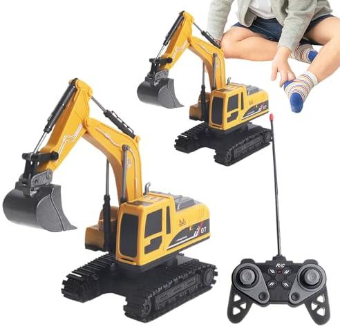 Excavator Toy,Rechargeable Engineering Sand Digger | RC Play Excavator Construction Vehicles - for Digging Sandbox Outdoor Play Kids Children Aged 3-8