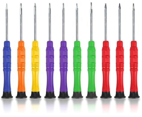 10Pcs Magnetic Mini Screwdrivers, Star and Flat Head Screwdriver Set