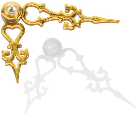 SOLUSTRE Geräuschlose Mechanische Kuckucksuhrzeiger Satz Gold und Weiß Präzise Uhrzeiger Ersatzteile für Wanduhren Kaminuhren und Uhrwerke Geräuscharmes Quarzwerk Einfache Montage