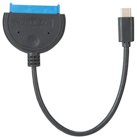 PxQuerantic Cable convertidor de tipo C a SATA, adaptador para discos duros SSD y HDD de 2,5 pulgadas, transferencia de datos de 500 MB/s con núcleo de cobre libre de oxígeno, adaptador USB‑C