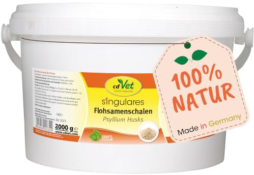cdVet Naturprodukte Singulares Flohsamenschalen 2 kg - Pferd -Sättigungsbeilage - natürliche Ballaststoffquelle - erhöhen Futtervolumen - kohlenhydratarm - hohe Wasserbindung - Gesundheit -