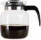 Wenco Premium Théière en verre avec couvercle en plastique Noir transparent 1,25 l