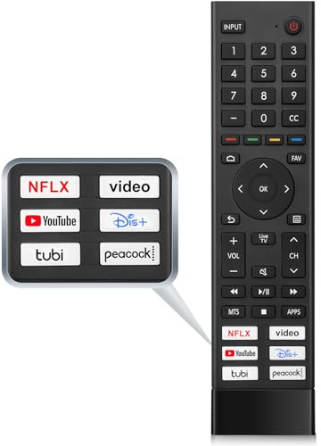 Replacement for Hisense Smart TV Remote Control