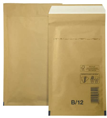 Netuno 10 stycken luftkuddar fraktpåsar B2 140 x 225 mm brun bubbelpåse bubbelkuvert vadderade kuvert återvinning slitstark fraktpåse med luftfolie