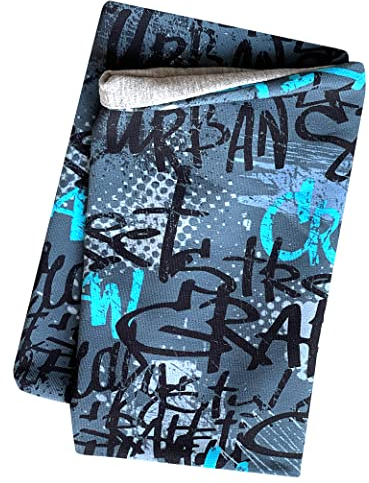 Wollhuhn Öko Jungen/Mädchen Leichter Lockerer Schlupfschal/Halstuch/Loop Baumwolle Zwei Lagen Jersey Übergangszeiten/Sommer 32132220 (Skater Blau)