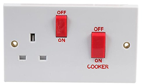Commutateur de cuisinière 45 A avec prise, interrupteurs/prises de courant