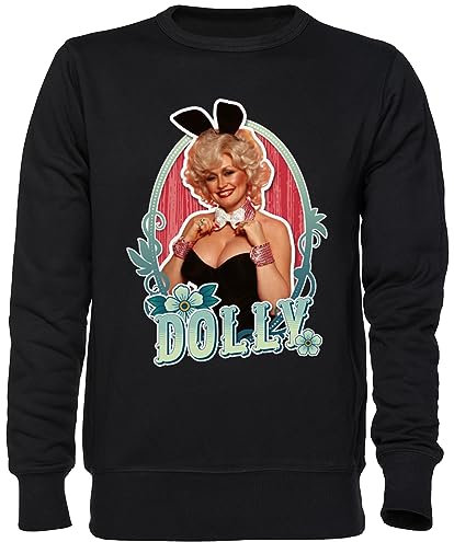 Capzy Dolly Parton Noir Sweat-Shirt Jersey Unisexe Homme Femme Black Unisex Jumper
