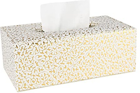 yaoqijie Cuoio dell'unità di elaborazione Casa / Ufficio / Custodia for fazzoletti for fazzoletti cosmetici for auto Copri tovaglioli Custodia for fazzoletti 25 X 14 X 9,5 CM lasting ( Color : A094 wh