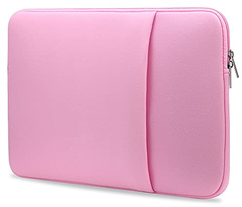 YIWENG B2015 Laptop Sleeve Soft Zipper Pouch 15.6'' Laptop Bag Replacement for Pro Ultrabook Laptop Pink,Sleeve Bag