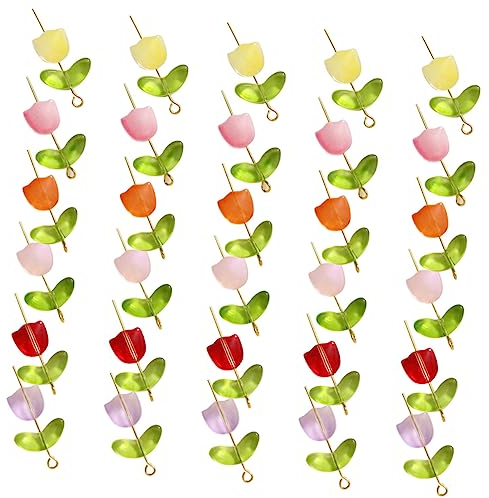 Hohopeti 100pcs Glass Beads Craft Beads Semi Loose for Jewelry Making for Bracelets Necklaces and Creative Projects