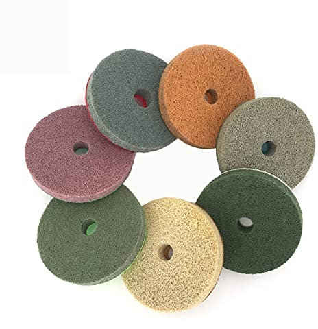 BomDog Mola per Lucidare, 7 Pezzi 80 Mm Tamponi per Lucidatura in Spugna Tampone per Lucidatura Diamantato Durevole Dischi Abrasivi per Pavimenti in Marmo e Cemento/6000