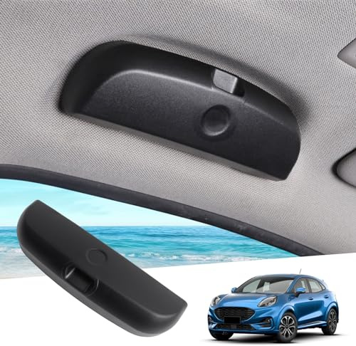 GAFAT Kompatibel mit Ford Puma MK2 ST Line X 2020-2026 2027 Sonnenbrillenhalter Brillenetui, Facelift Puma Gen-E 2025 Aufbewahrungsbox Ablagen Organizer Zubehör (Schwarz-2CM länger)