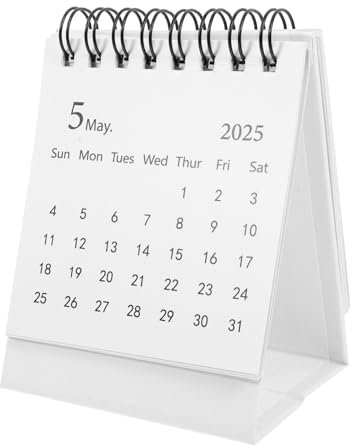 VILLFUL Spiral-minikalender 2024–2025 Tischkalender Für Die Tägliche Planung Dickes Papier Und Kompaktes Design