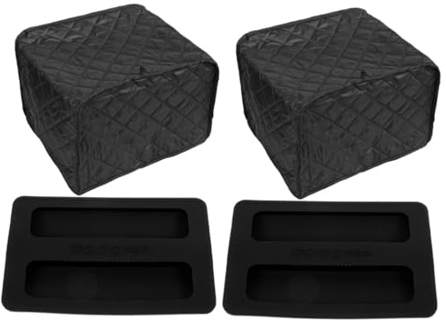 VOSAREA 2 Sets Microwave Safe Toaster Cover Large Size White Toaster Lid Extra Wide Household