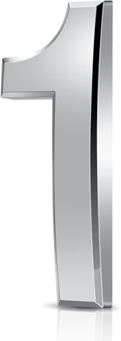 3 Inches Door Numbers Silver Self Adhesive 3D Mailbox Number Waterproof House Door Numbers Street Number Stickers for House Mailbox Apartment Hotel Courtyard Cafe (1)