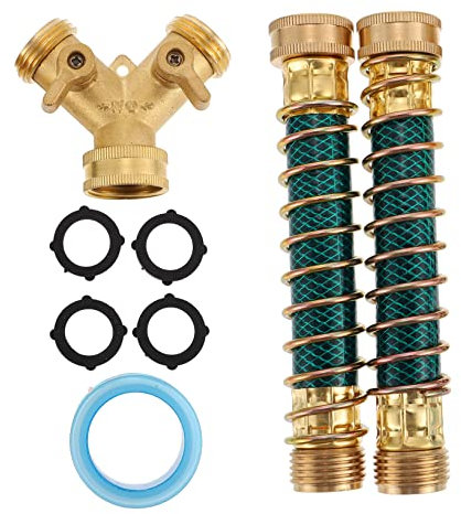 Mipcase Adaptateur De Tuyau Darrosage Extérieur Facile À Installer Connecteur De Robinet Et Séparateur De Tuyau Darrosage en Cuivre