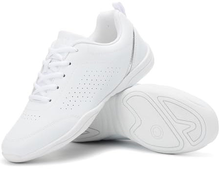 Cheerleading Schuhe Mädchen Weiß School Cheer Schuhe Gymnastikschuhe Damen Modern Jazz Tanzschuhe Yoga Aerobic Training EU34