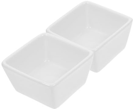 Holibanna Tarros De Cerámica Cuadrados Pequeños Para Almacenamiento De Dulces, Latas Cubo Resistentes a Alta Temperatura, Contenedores Para Cocina y Mesa, Uso Cenas Familiares y Picnics