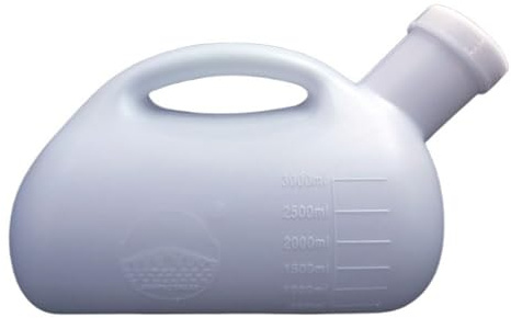STHOYN Urinoir Homme Portable Au Bord du Lit Masculins Pistolet Urinoir pour Homme De Déversement pour L'hôpital des Urinal Homme Réutilisables pour Les Hommes(Blanc)
