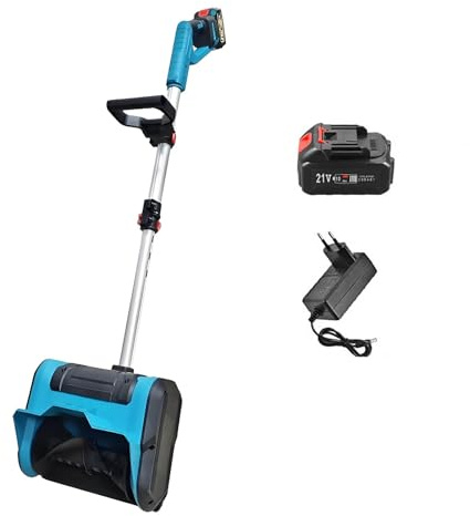 YCNLYSSR Pelle à Neige Portable, souffleuse à Neige Pliable, compacte et légère, avec Double Interrupteur de sécurité, pour Le déneigement Hivernal des allées (Une Batterie)