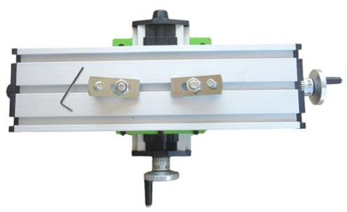SEWACC Adjustable Mini Milling Machine Work Table Vise with Cross Slide for Bench Drill Press Aluminum Alloy Compatible with Drills