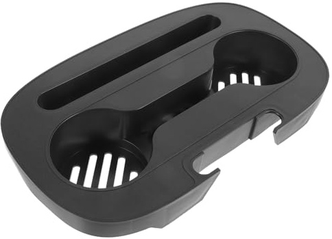 TOYANDONA Bandeja Portátil para Bebidas con Portavasos de Plástico Resistente Clip Fácil de Instalar para Sillas de Camping y Tumbonas con Superficie Antideslizante y Orificios de Drenaje