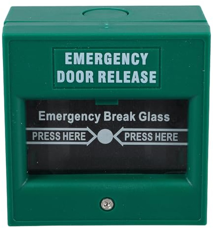 DOITOOL Pulsante di Emergenza Interruttore di Rilascio Uscita, Dispositivo Manuale Ripristinabile per Sistemi di Sicurezza Antincendio in Ambienti Commerciali e Domestici